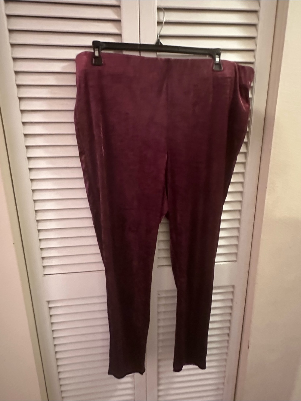 Skinnygirl Plum Velvet Leggings